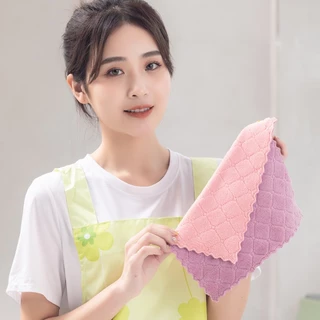 [มีส่งด่วน] ผ้าเช็ดจานทำความสะอาด ผ้าไมโครไฟเบอร์ ผ้าอเนกประสงค์ แห้งไว ใช้งานได้หลากหลาย ผ้าเช็ดจาน