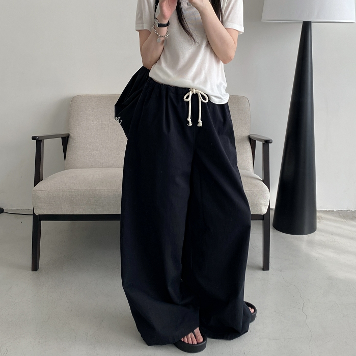 กางเกงขายาว กางเกงเอวต่ำ ทรงหลวม ใส่สบาย ออกแบบสวย สไตล์ลำลอง #010296 - รูปที่ 5