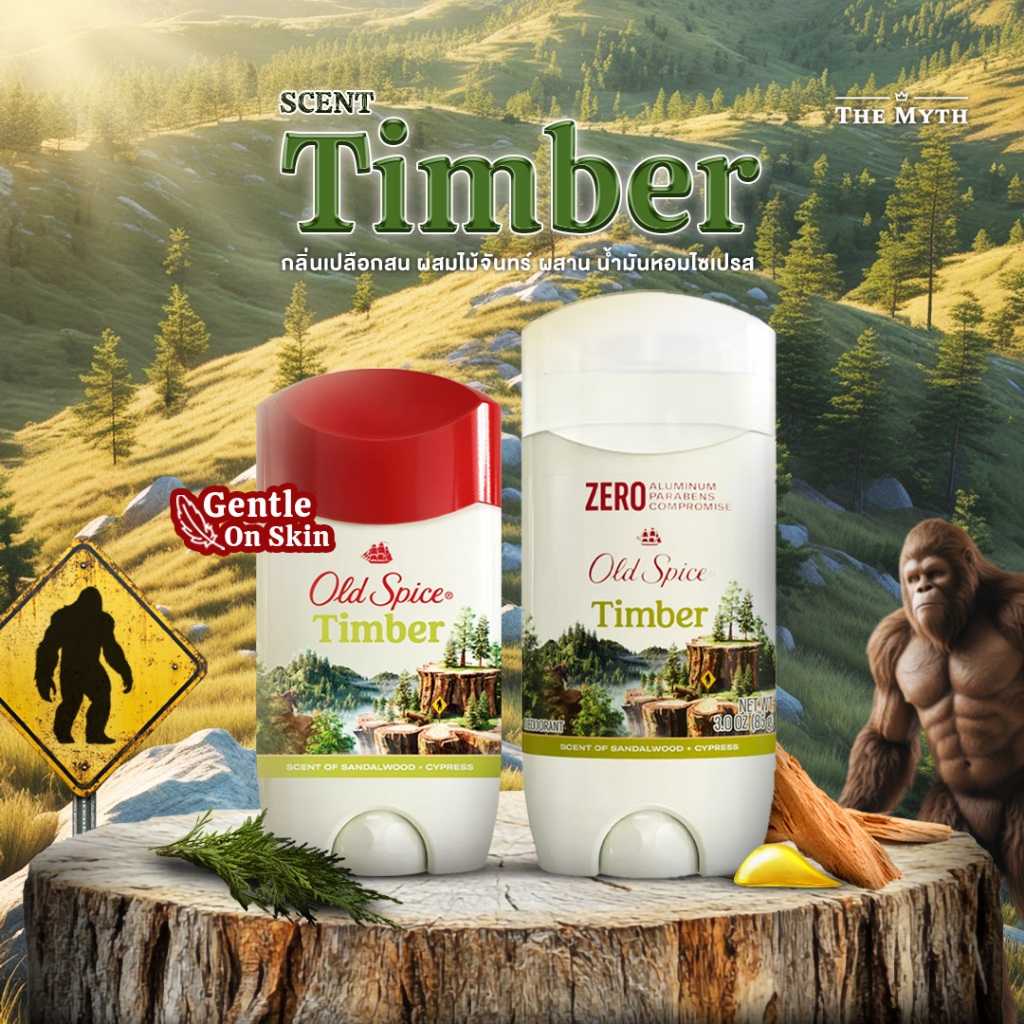 *ของแท้นำเข้าจากUSA* Old Spice โรลออน กลิ่น Timber กลิ่นเปลือกสนผสมไม้จันทร์ หอมหวานนุ่ม อบอุ่น หรูหรา ไฮโซ