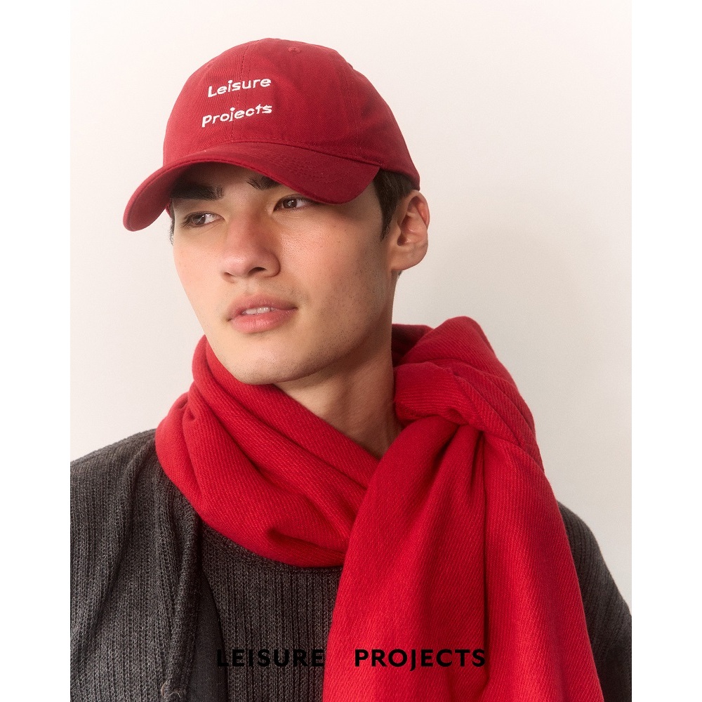 (Leisure Projects)  LEISURE PROJECTS LOGO CAP หมวกทรงเบลบอลผ้า twill ฝอกสี ปักลาย graphic โลโก้ Leis