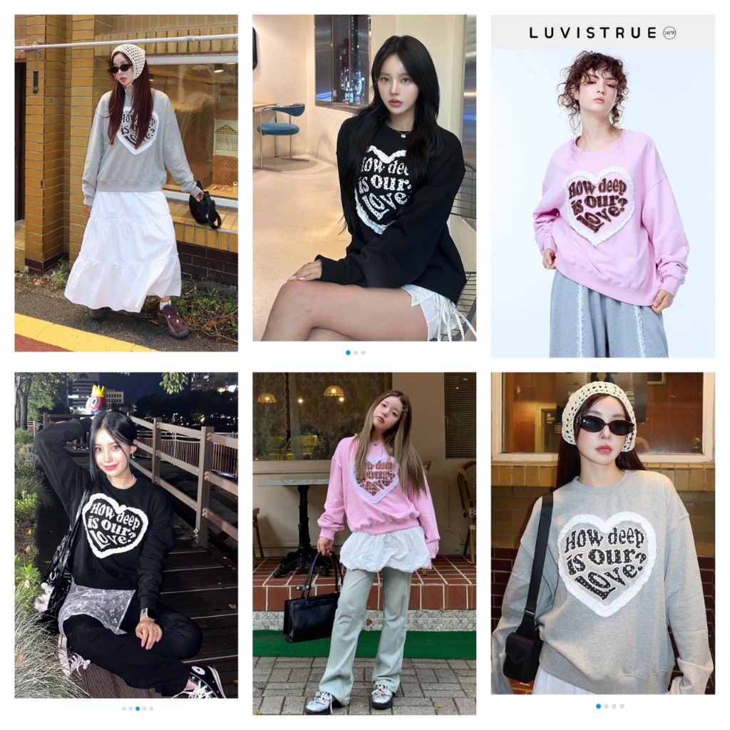 A027 เสื้อสเวสเตอร์ LUVISTRUE sweateงานนำเข้า สุดฮิต