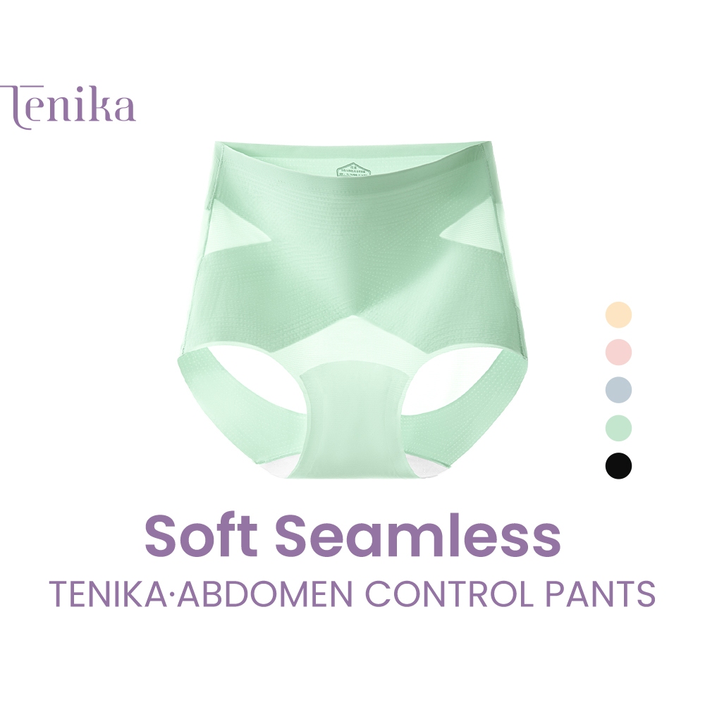 TENIKA กางเกงในผู้หญิง เอวสูง ผ้าเรียบนุ่มลื่น  ทรง High Waist Shorts กางเกงเก็บหน้าท้อง SE-031