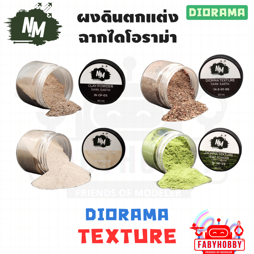 N&M Diorama - Diorama Texture (พื้นผิวไดโอรามา) วัสดุตกแต่งฉากไดโอราม่า