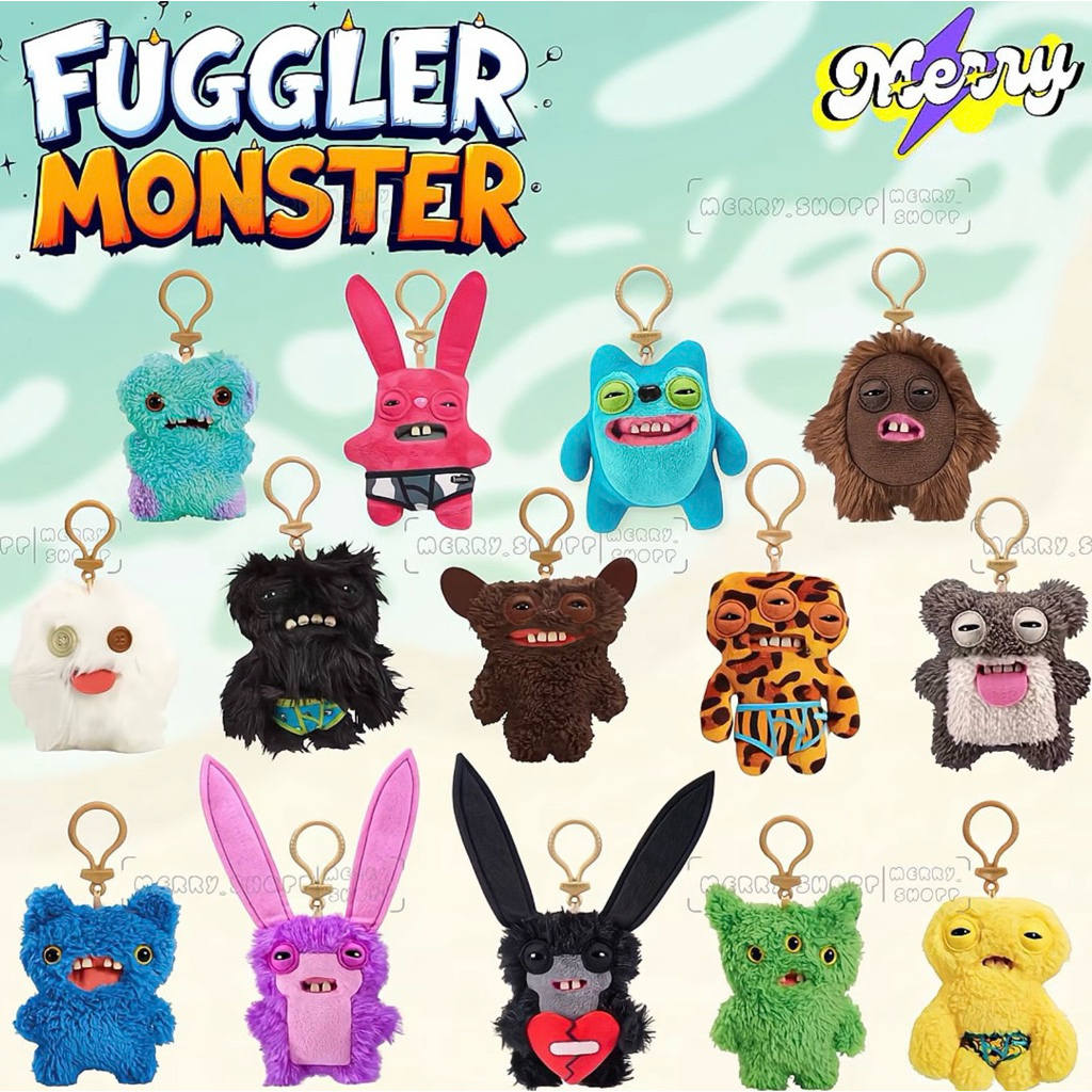 🌟พร้อมส่งจากไทย🌟พวงกุญแจ Fuggler Ugly Monster Plush Pendant สินค้าลิขสิทธิ์แท้