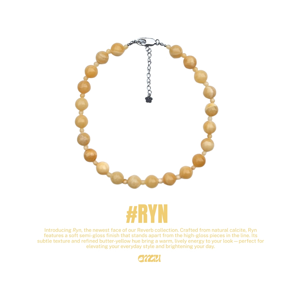 EMAU- Ryn the Quiet Glow Calcite Necklace สร้อยหินแคลไซต์