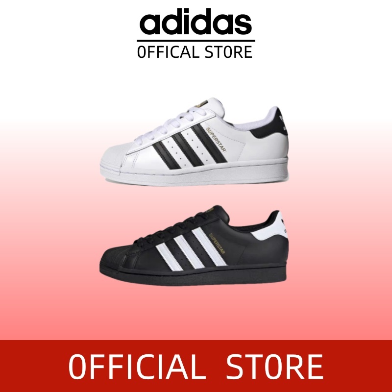 💕ของแท้ 100%🍒 Adidas originals SUPERSTAR ''White/Black' รองเท้าลำลองรองเท้ากีฬา รองเท้าผ้าใบผู้ชาย