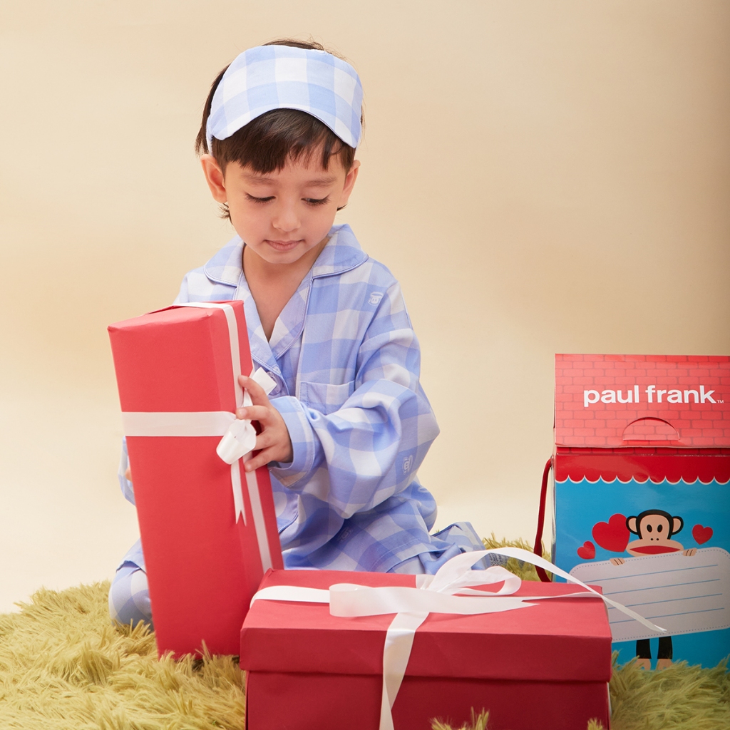 PAUL FRANK ชุดนอนเด็ก SLEEPY SQUARES IN PERIWINKLE PANTS SET