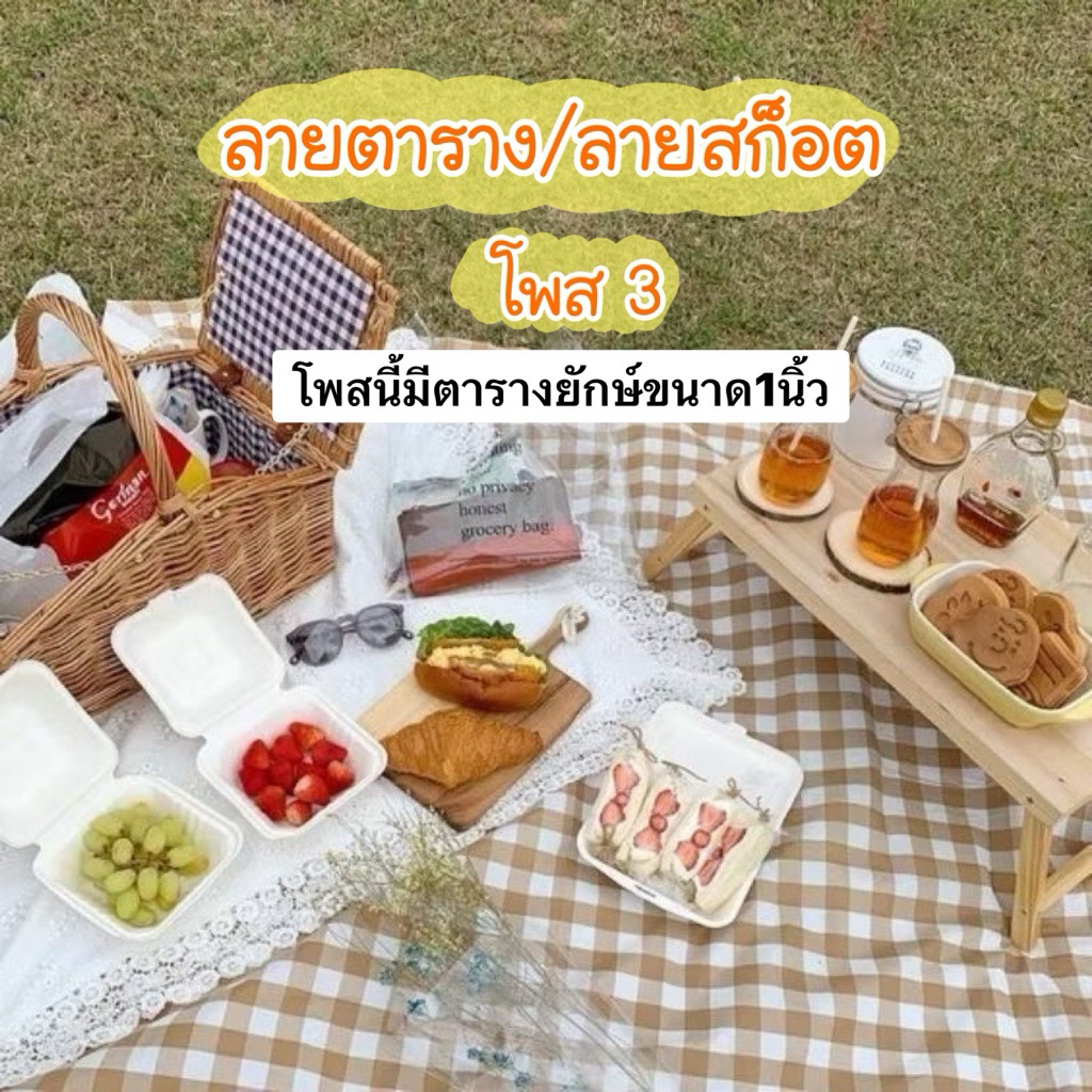 (โพส3)ผ้าพร็อพลายสก็อตถ่ายรูป ลายตาราง ผ้าปูโต๊ะ ผ้าปูปิคนิค ผ้าปูปิกนิก พร็อพถ่ายรูปสินค้า ผ้าคอตตอนทีซี