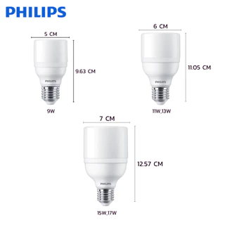ราคาลัง 12 หลอด LED Philips Bright ขั้ว E27 9w 11w 13w 15w 17w E27 6500K แสงขาว 3000K แสงส้ม mycare