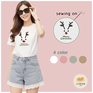 Jarikashop - เสื้อยืดงานปัก( งานป้าย.. Jarika ) ( จ238 ) ( 3/3 )