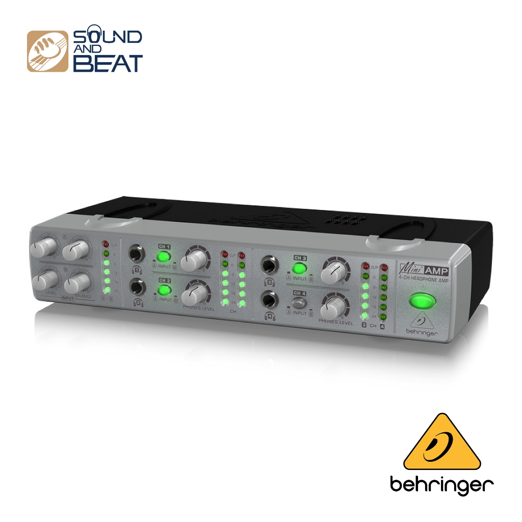Behringer AMP800 เครื่องขยายสัญญาณหูฟัง สเตอริโอ อลูมิเนียม สีเงิน