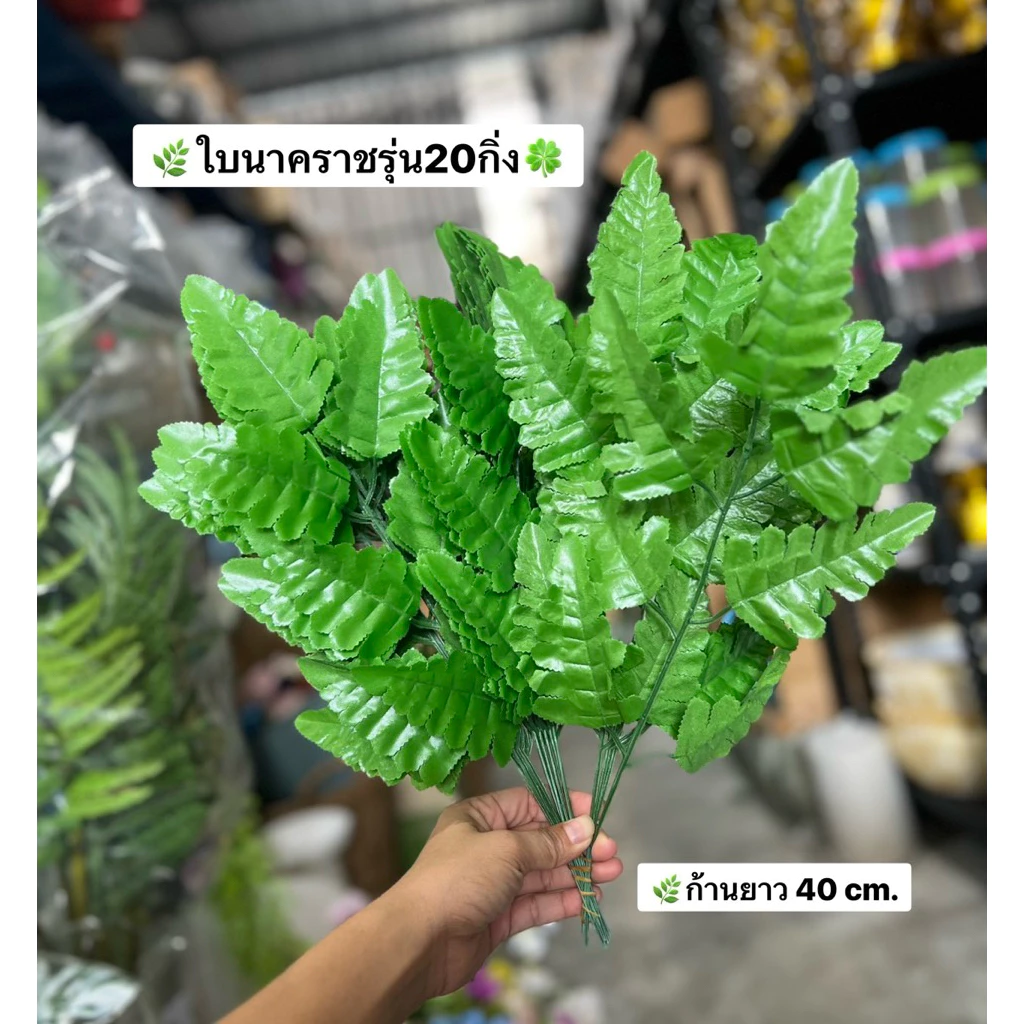 ใบไม้ปลอม ใบนาคราชขายยกมัด20กิ่ง
