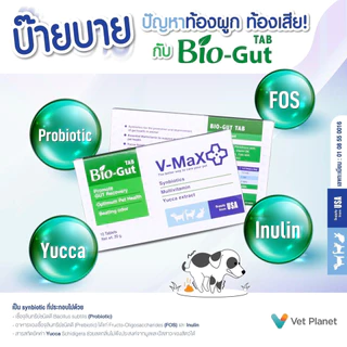(ซื้อคู่ถูกกว่า)"อาหารเสริมสัตว์ป่วย+ท้องผูกท้องเสีย" Veron Tab ขนาด 20 กรัม 10 เม็ดกับBio GUT Tab ขนาด 20 กรัม 10 เม็ด