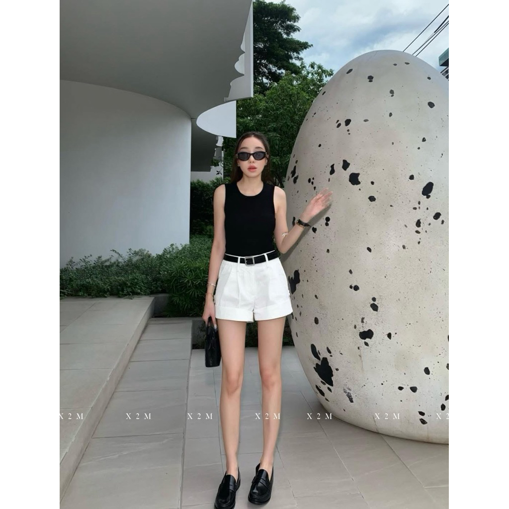 NEW ขาสั้นสีขาว X2M SIZE L