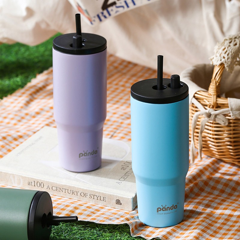 แก้วเก็บความเย็น 750ML แก้วเก็บความร้อนสแตนเลส 316 แก้วเก็บความร้อน/เย็น แก้วเก็บความร้อนแบบมีหลอด แ