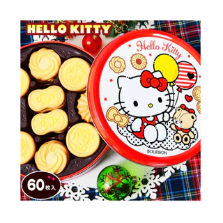 Bourbon Hello Kitty Butter cookie box 60 piecesเบอร์บอนฮัลโหลคิดตี้บัตเตอร์คุกกี้รสชาติหอมเนยหวานนิดมีหลายรสในกล่อง