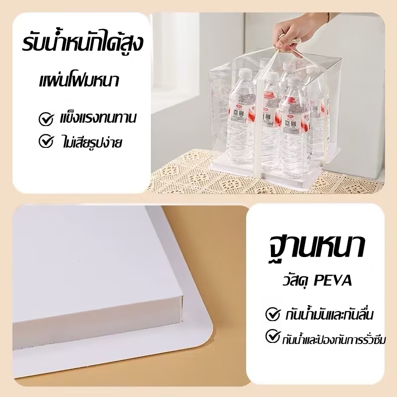 กล่องเค้กใสทรงสูงฐานสีขาว 4นิ้ว/6นิ้ว/8นิ้ว/10นิ้ว - รูปที่ 2