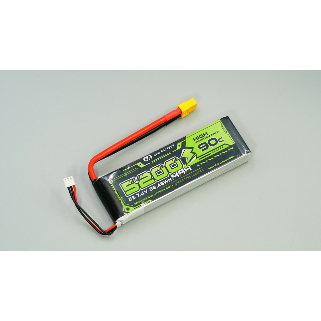 แบตลิโพ GPR Battery 2S 7.4V 5200mah 45C-90C XT60