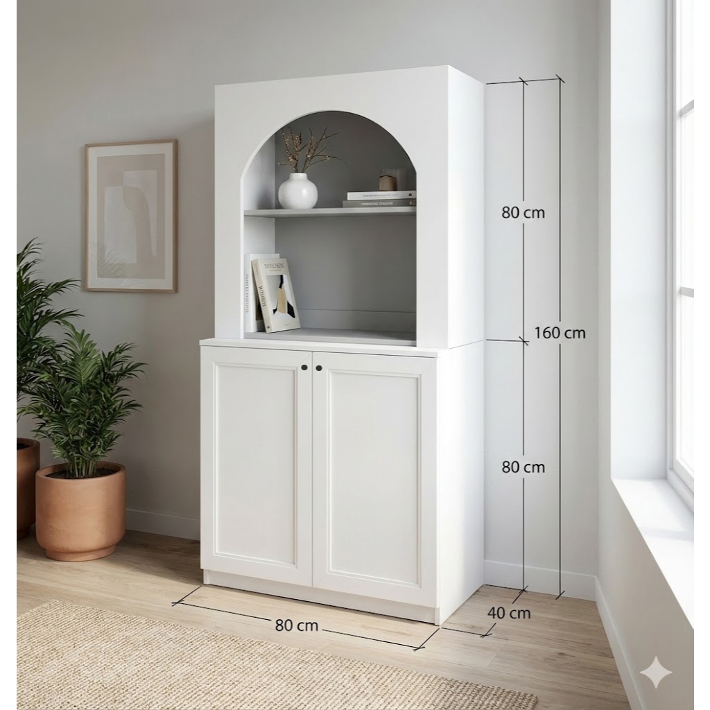 🔥สินค้าใหม่🔥Hawa 90 Furniture ตู้โชว์สไตล์เตาผิง ล40*ก80*ส160