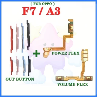 สําหรับ OPPO F7 A3 ปุ่มด้านข้างปรับระดับเสียงปุ่ม Flex Cable Keys ปุ่มปิดระดับเสียงขึ้นลงด้านข้างอะไหล่ทดแทน