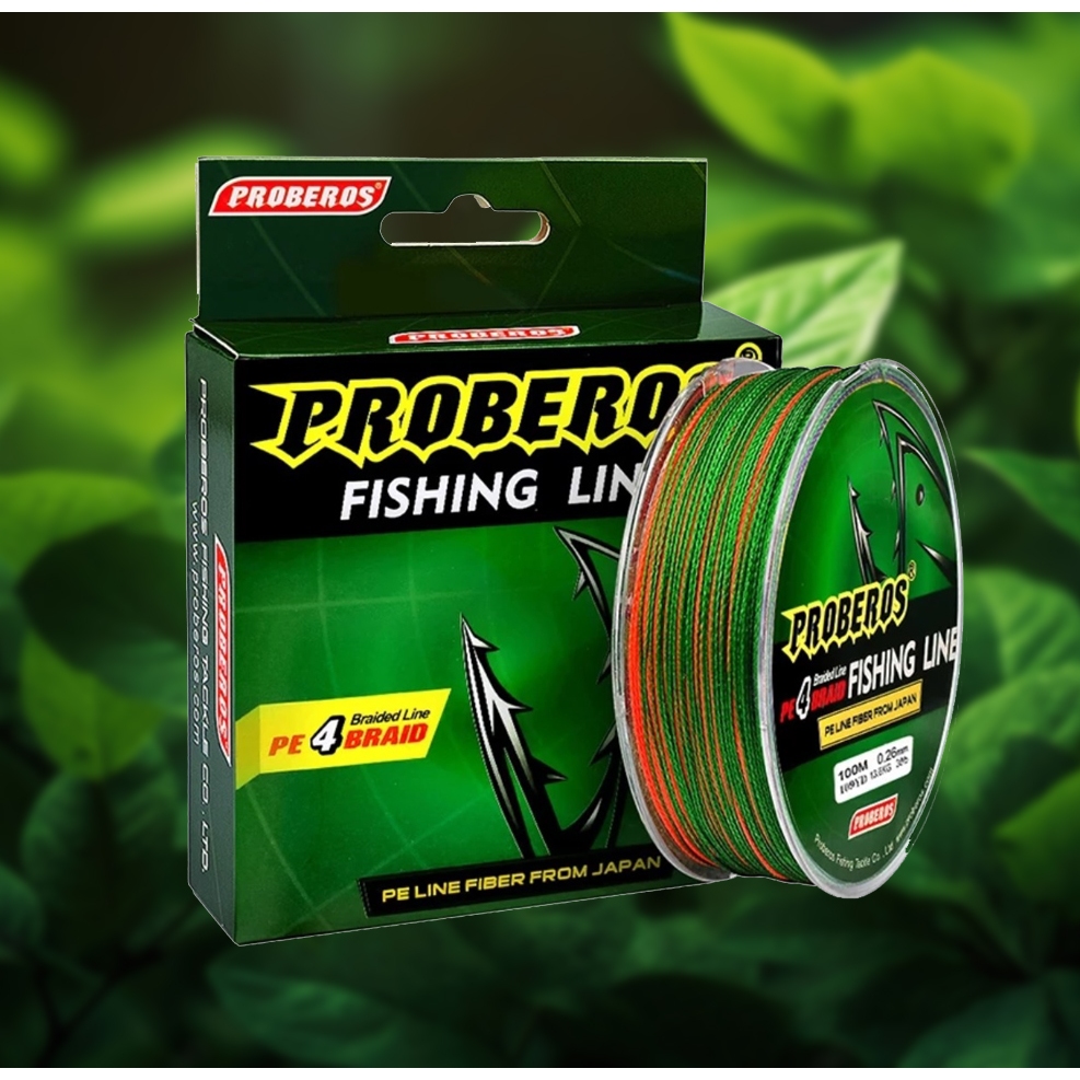 (ส่งจากไทย) PROBEROS สายพีอีถัก4 เอ็นตกปลา สายตกปลา หลากสี เหนียว ทนทาน ยาว100 เมตร FISHING LINE