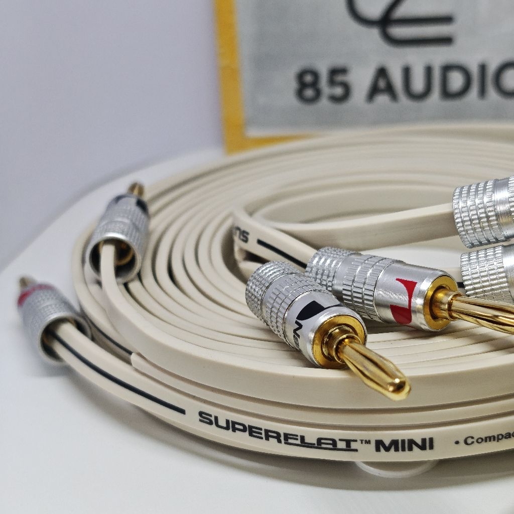 สายลำโพง MONSTER SUPERFLAT MINI 840 CORE เข้าหัว Banana Nakamichi ( ราคาต่อ 2 เส้น ) พร้อมใช้งาน!!
