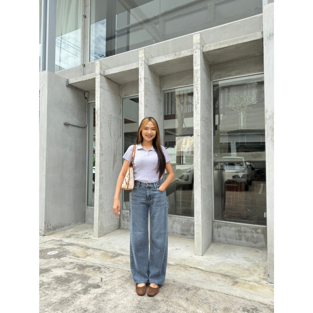 Lda - ยีนส์ขากระบอกกลางผ้านิ่ม รุ่น Basic Jeans - รูปที่ 2