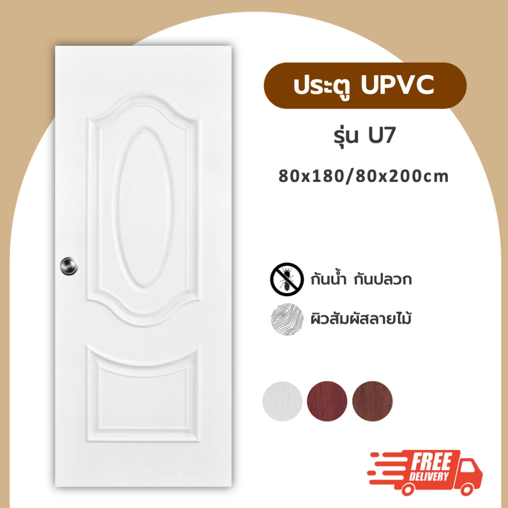 ประตู UPVC รุ่น U7 ขนาด 80x200