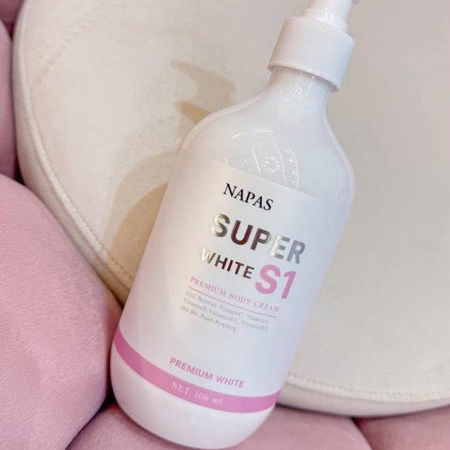 NAPAS Super White S1 Premium Body Cream กวเชื้อซูปเบอร์ไวท์ เอสวัน สูตรเข้มข้นจัดเต็ม หัวเชื้อผิวสูต