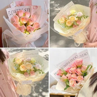 กระดาษห่อช่อดอกไม้ วัสดุกันน้ำ 20แผ่น/แพ็ค ขนาด：30x45 ซม กระดาษห่อ DIY ของขวัญวันวาเลนไทน์