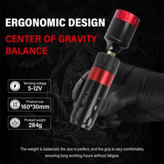 เครื่องสักปากกาไร้สายปรับได้2ชิ้น HD แบตเตอรี่หน้าจอสีสันปรั…