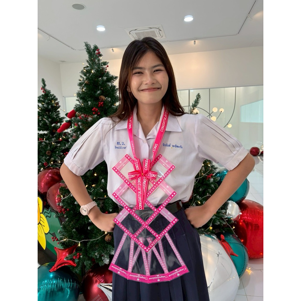 (04) พวงมาลัยใส่ธนบัตร คล้องคอ 10 ซอง