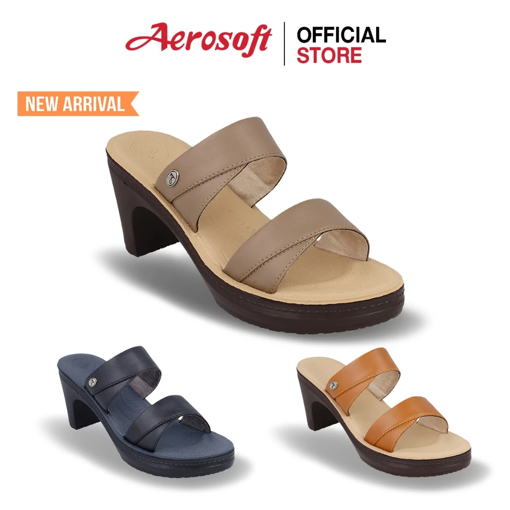 Aerosoft (แอโร่ซอฟ) รองเท้าส้นสูงผู้หญิงแบบสวมเพื่อสุขภาพ รุ่น SW0334
