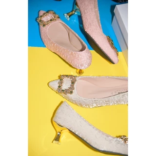 รองเท้าเเฟชั่นผู้หญิงเเบบคัชชูเเฟชั่นส้นปานกลาง No. 22-8 NE&NA Collection Shoes
