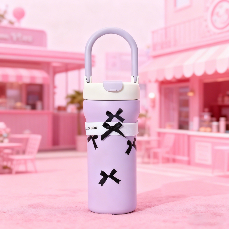 โลกสีชมพู แก้วน้ำสแตนเลส เก็บความเย็น 316 ขนาด 720ml รักษาอุณหภูมิและความเย็นได้ 24 ชั่วโมง แถมพวงกุญแจผีเสื้อ - รูปที่ 7