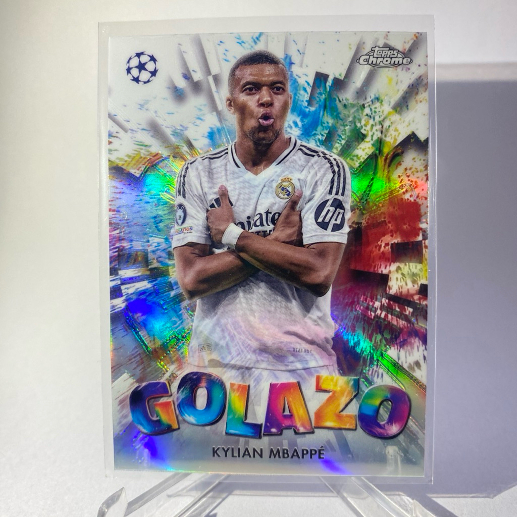 การ์ดนักฟุตบอล KYLIAN MBAPPE, REAL MADRID, GOLAZO, TOPPS CHROME 2025