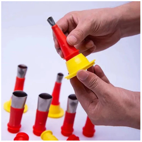 23ชิ้น ชุดหัวปาดซิลิโคน หัวฉีดกาว หัวประตูหน้าต่าง ผนังร่วมกาวพร้อมฐานกาว - รูปที่ 4