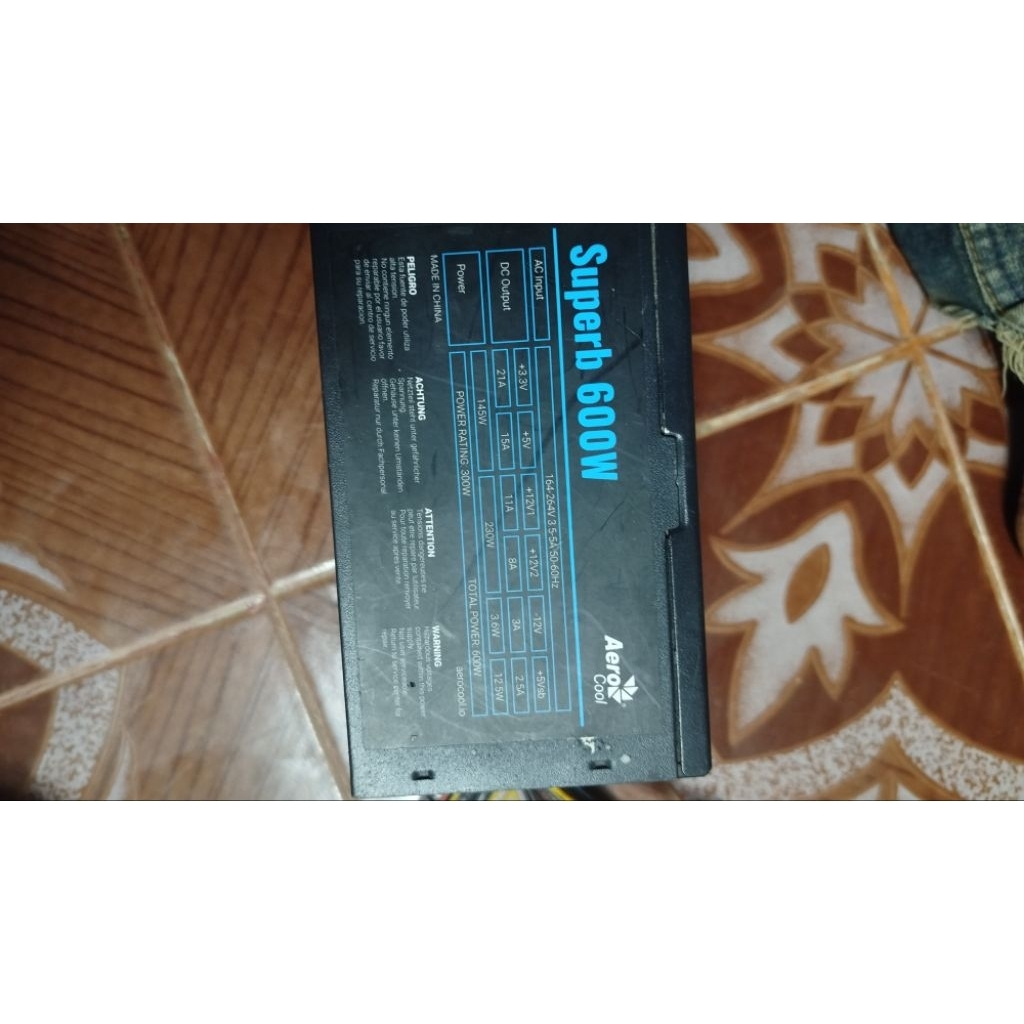 Aerocool superb 600wมือสองราคาถูก
