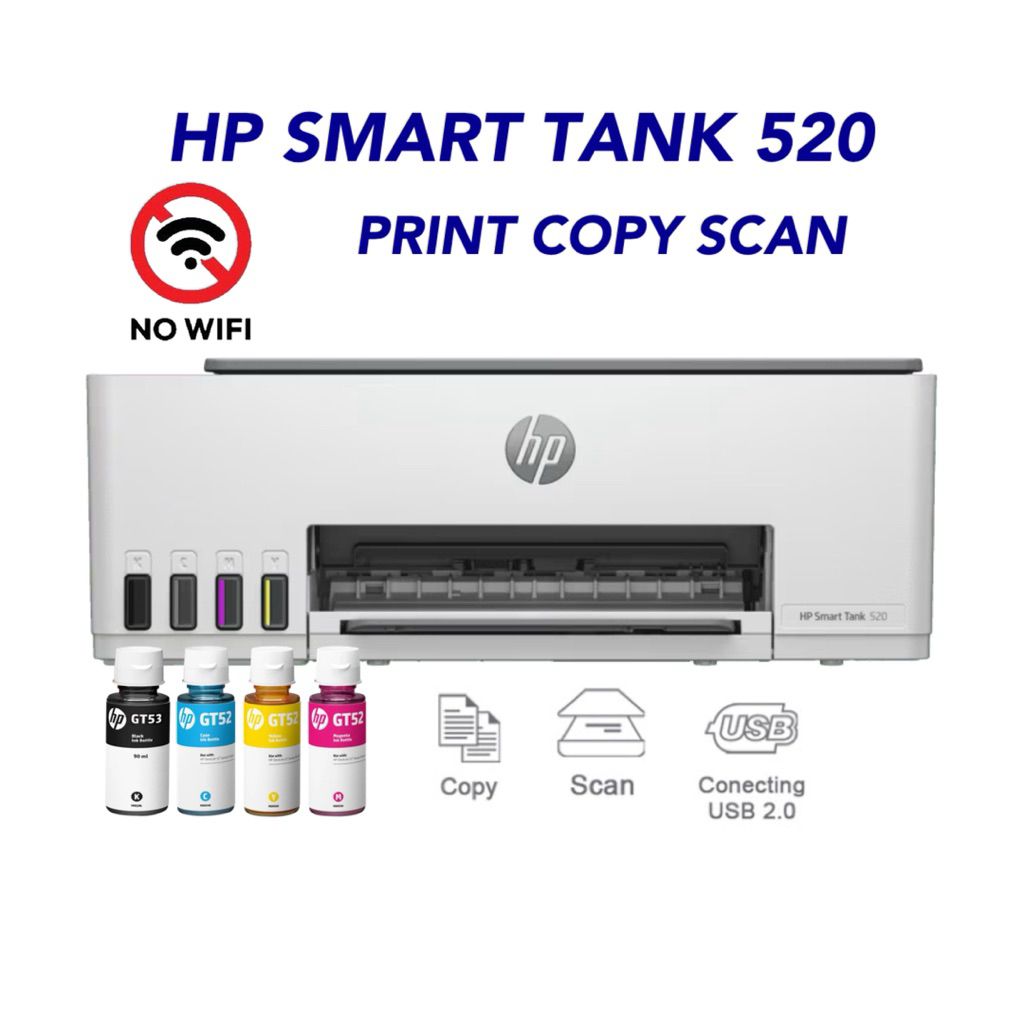 Hp Ink Tank 520 รุ่นทดแทน 315 ปริ้นเตอร์มัลติฟังก์ชันอิงค์เจ็ท (Print/ Copy/ Scan) พร้อมน้ำหมึกแท้