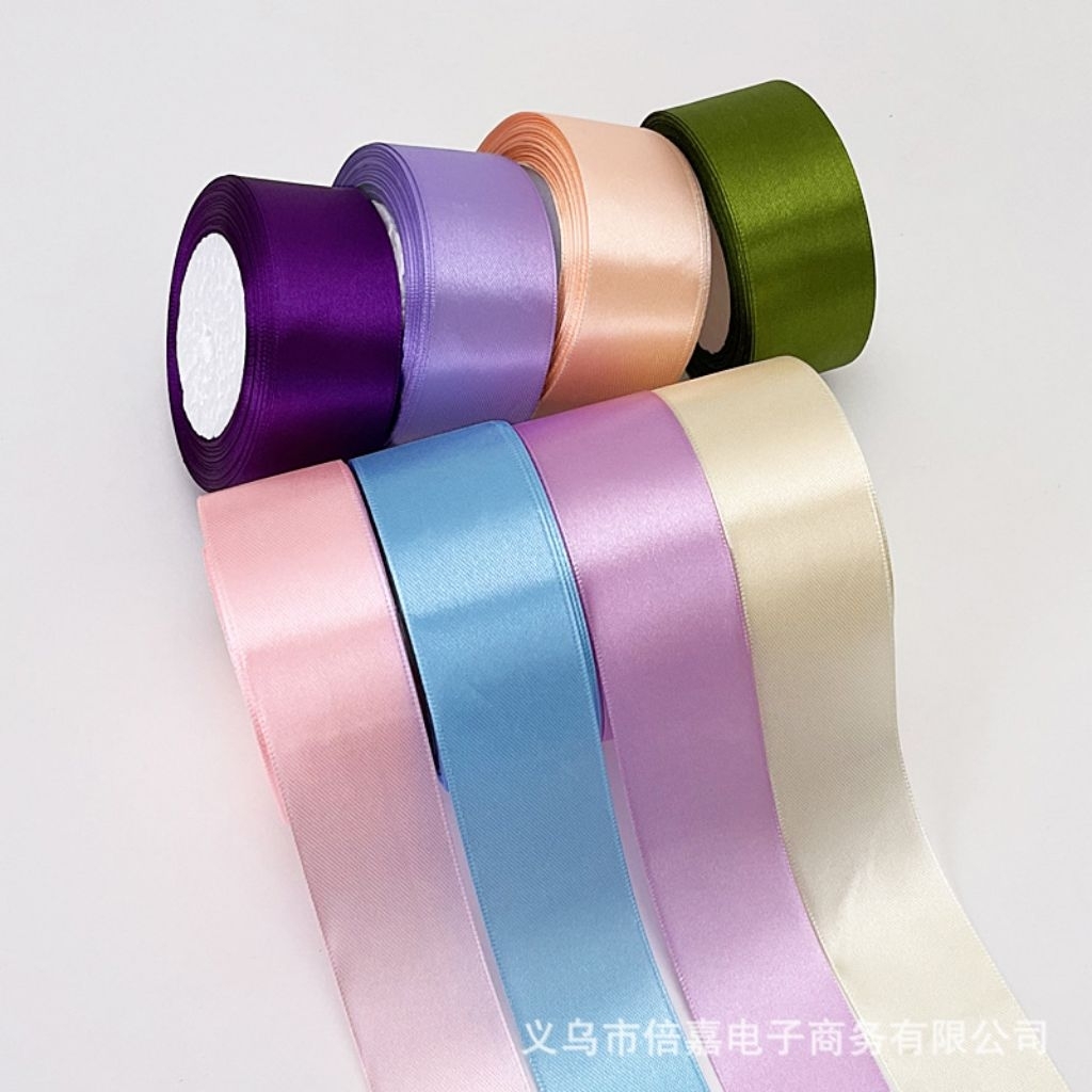 ริบบิ้นผ้าซาติน ริบบิ้นDIY หน้ากว้าง4cm.ยาว22เมตร พร้อมส่งจากไทย - รูปที่ 4