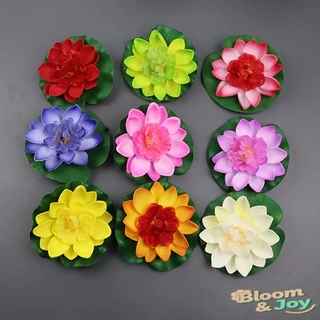 ดอกบัว ดอกบัวปลอม ดอกบัวลอยน้ำ เสริมฮวงจุ้ย มงคล ตกแต่งบ้าน 10cm/17cm