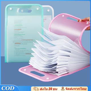 13ช่องA4แฟ้มการ์ด ความจุขนาดใหญ่แฟ้มกระเป๋าแบบ มีหูหิ้ว แฟ้ม…