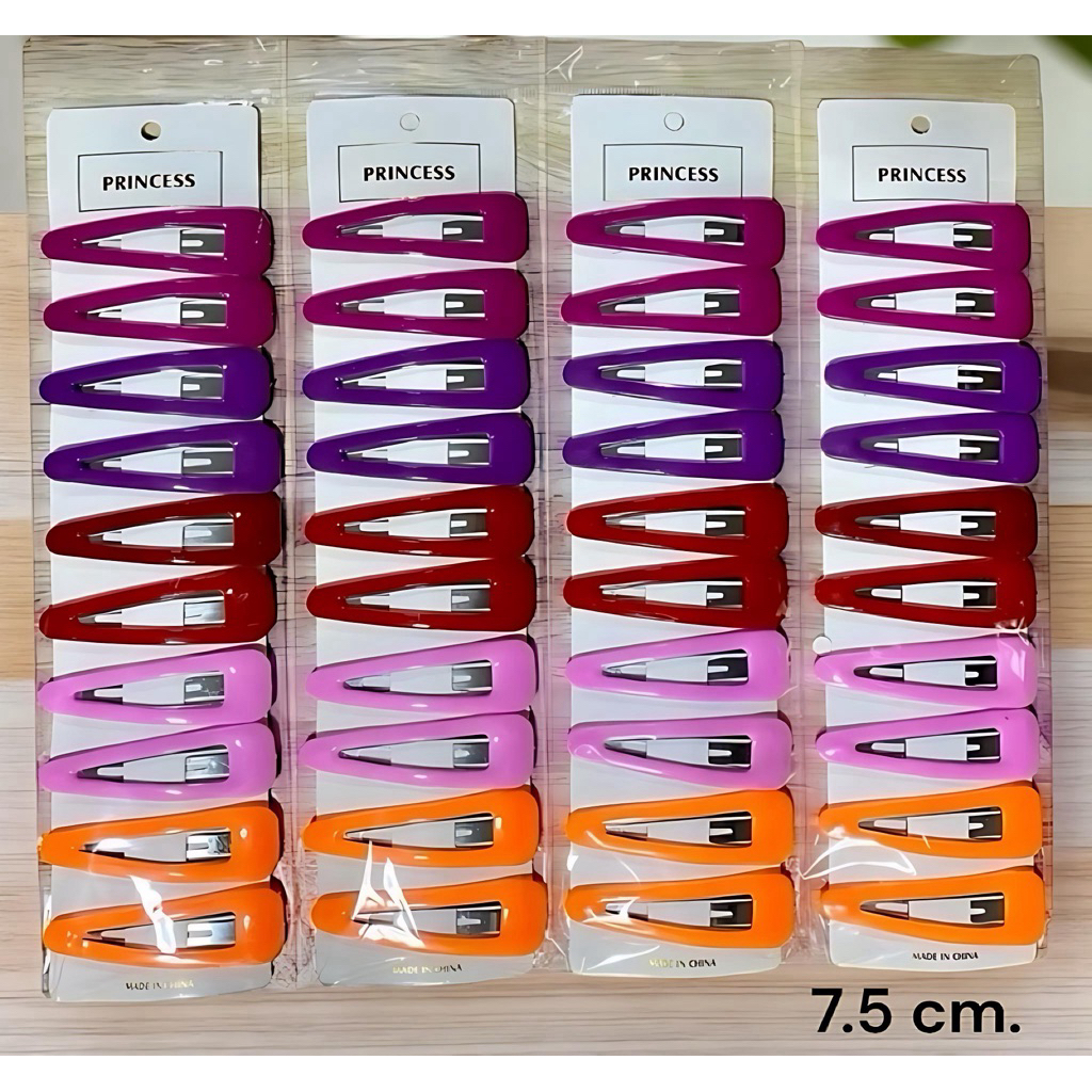 12018 กิ๊บแปะสีตัวใหญ่ ขนาด 7.5  12 แผง