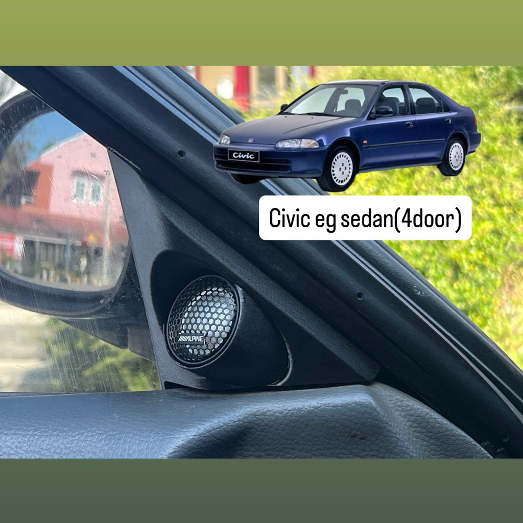 ฝาครอบมุมกระจก สำหรับทวิตเตอร์ Civic Eg sedan(4ประตู)
