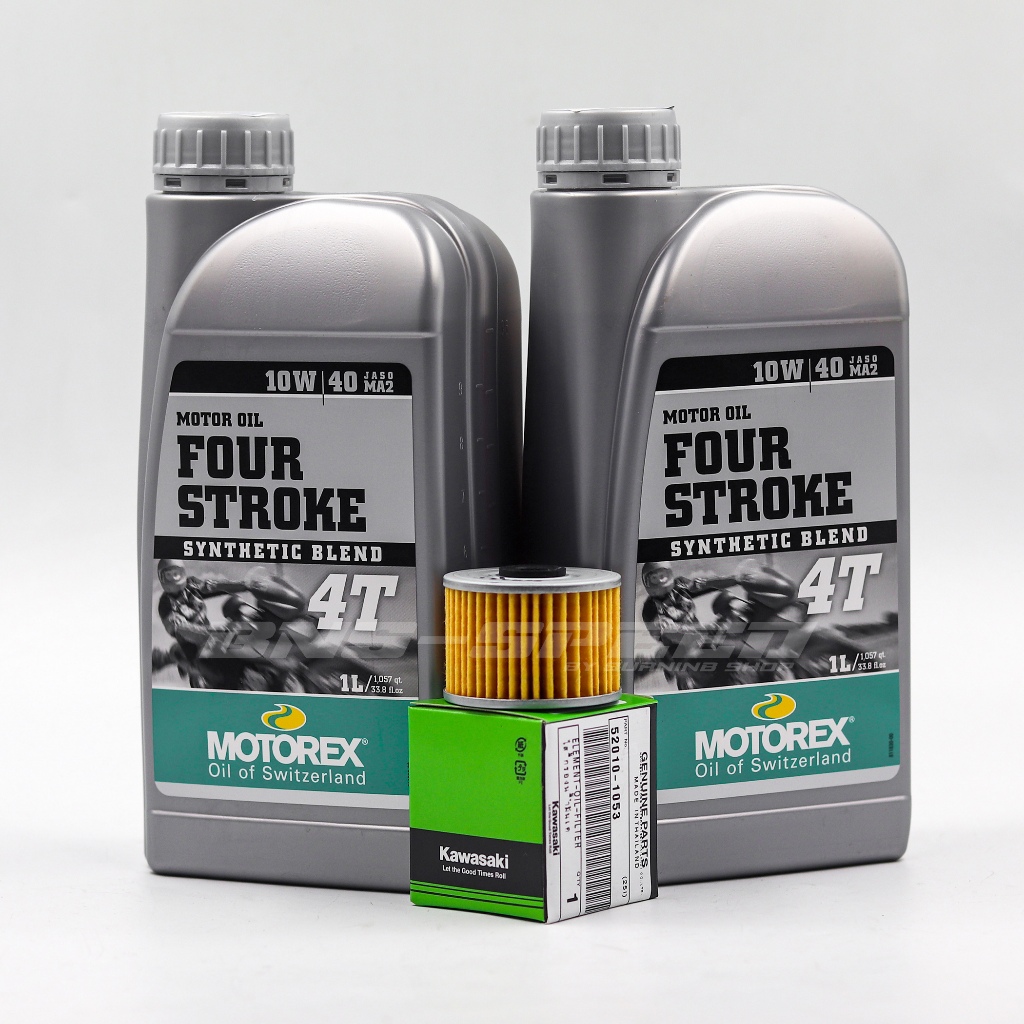ชุดถ่ายน้ำมันเครื่อง KLX230/250/DTX250 - Motorex 10w-40/15w50 (คุณภาพสูง)