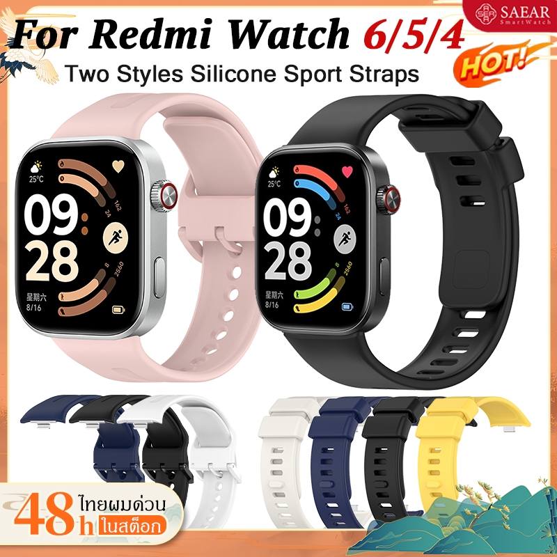 สำหรับ Redmi Watch 6 5 4 สาย Rubber สายรัดข้อมือกีฬา สายนาฬิกา สำหรับ Redmi Watch 6 5 Watch 4 Smartwatchสายนาฬิกา