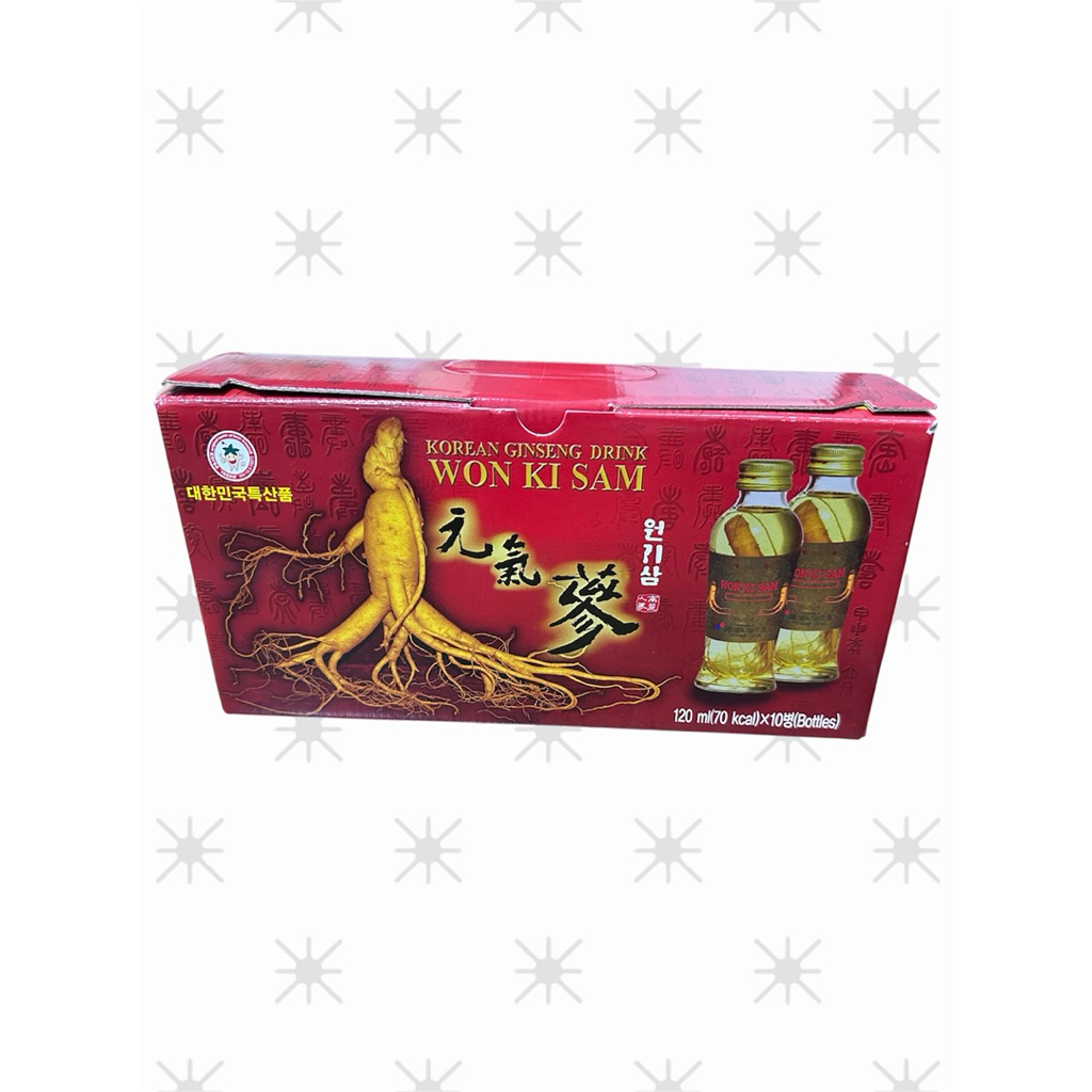 แพ็ค 10 ขวดโสมเกาหลี WON KI SAM ขายโดยผู้แทนจำหน่าย Korean fresh Ginseng