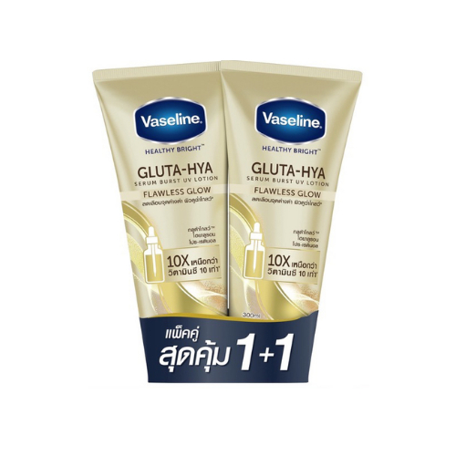 (แพ็คคู่) 290-300 มล. วาสลีน เฮลธี้ไบร์ท กลูต้าไฮยา เซรั่ม เบิสท์ ยูวี รูปที่ 3