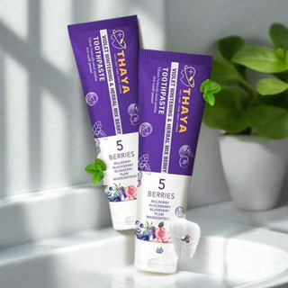 ยาสีฟันสมุนไพร ยาสีฟันทยา Thaya Toothpaste ลมหายใจสดชื่น