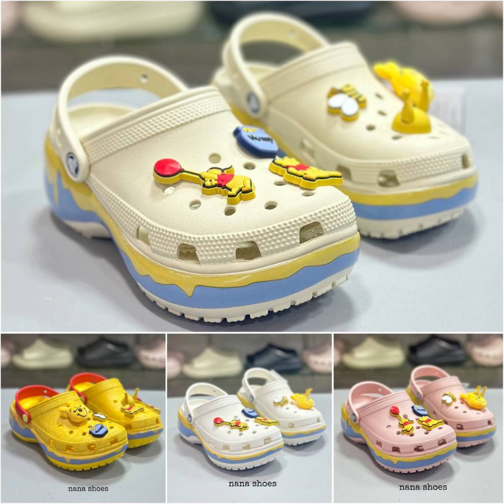 รองเท้าแตะแบบสวม ส้นสูงผู้หญิงลายการ์ตูน สินค้าพร้อมส่ง